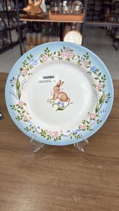 Prato Raso flores azul Páscoa - comprar online