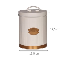 Conjunto 2 Porta Mantimentos Açúcar Biscoitos Tampa Aço - loja online