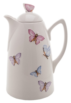 Garrafa Térmica Café Chá Borboleta De Porcelana Wolff