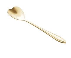Cj 04 Colheres P/ Chá Heart Aço Inox Dourado - Wolff - Letícia Manducchi