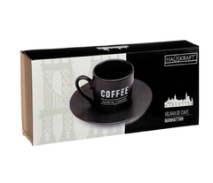Jogo de xícaras de porcelana Manhattan Coffee preto 80 ml 12 peças na internet