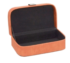Caixa em MDF com corino marrom 25x13 cm - comprar online