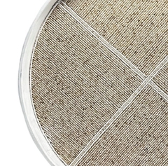 Adorno de parede em fibra natural e miçanga bege 45x45 cm - comprar online