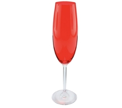 Jogo de taças cristal para champagne Bohemia Colibri vermelho 220 ml 06 peças - comprar online