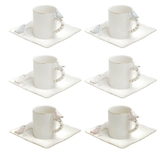 Jogo 6 Xícaras 80ml Para Café De Porcelana Colorido Wolff
