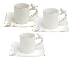 Jogo 6 Xícaras 80ml Para Café De Porcelana Colorido Wolff - comprar online