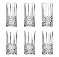 ￼Jogo De 6 Copos Altos Vidro Requinte 350ml Casambiente