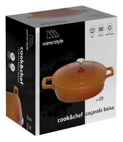 Imagem do Caçarola Panela Baixa Laranja Cook Antiaderente Ceramica