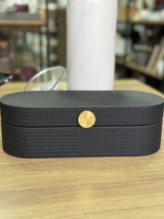 caixa decorativa preta com Dourado tamanho G - comprar online