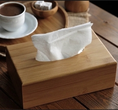 Caixa Porta Lenços De Papel Retangular Bambu Interfolhas - comprar online