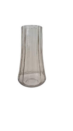 Vaso Decorativo De Vidro Fumê Transparente Fumê 30cm - G na internet