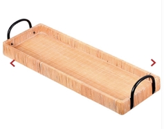 Bandeja em MDF alça em metal natural 64x20 cm na internet