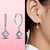 Brincos coração de prata cz zircão cúbico rodada margarida flor trio brincos para as mulheres 925 de prata jóias de moda original - comprar online