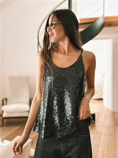 Musculosa Lentejuelas Bretel - comprar online