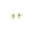 Brinco oval com cristal verde