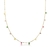 Colar choker com cristais coloridos