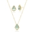 Conjunto gota cristal verde