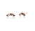 Brinco ear cuff com cristais coloridos