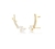 Brinco ear cuff com cristais cravejados