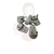 PINO PLUG PRENSA 90 10A C/5 PCS CINZA