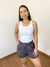 Short de linho - cinza - comprar online