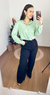 Camisa viscolinho - verde claro - comprar online