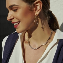 COLAR COM MICRO ESFERAS LISAS BANHADO A OURO - comprar online