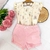 Conjunto Body curto e shorts Passarinhos Jardim Encantado