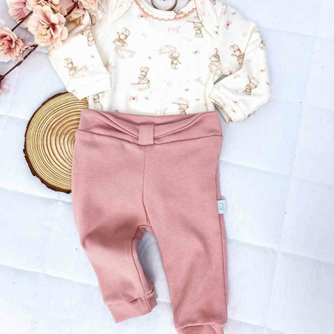 Conjunto Body e Calça Ursinha Borboleta e Flores