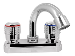 Llave Mezcladora Lavabo Cuello Curvo Largo Nioval 7665