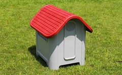 Casa Para Perro Chico Mediano Termica De Plástico Exterior Color Rojo - comprar en línea