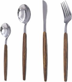 Set X4 Cubiertos Estilo Portugués Acero Inoxidable