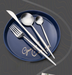 Juego Cubiertos Plateados Premium Acero Inox X 4 - House Market