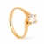 Anel Gold Solitário com Pedra de Zircônia Pequena - PORQUE AMO JOIAS