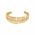 Bracelete Gold de Pena Cravejado de Zircônia na internet