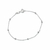 Pulseira Prateada de Bolinhas Delicada na internet