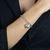 Pulseira Prateada Elo Português com Coração - comprar online