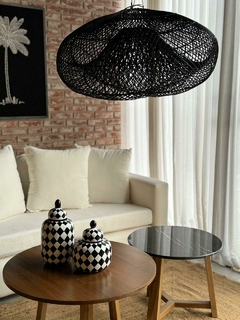 LAMPARA RATTAN NEGRA en internet