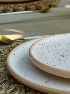 SET X6 PLATO PLAYO KORBA BLANCO DOTS