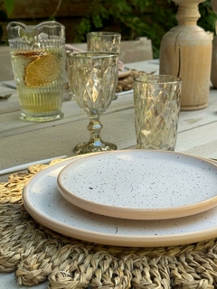 SET X6 PLATO PLAYO KORBA BLANCO DOTS - comprar online