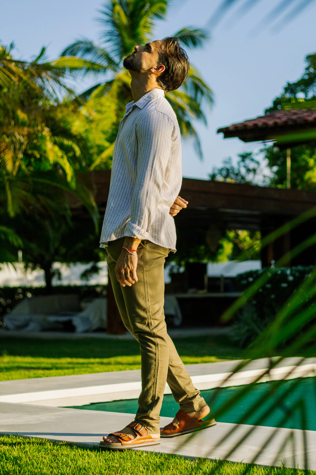 TARANTO - Camisa em linho manga longa