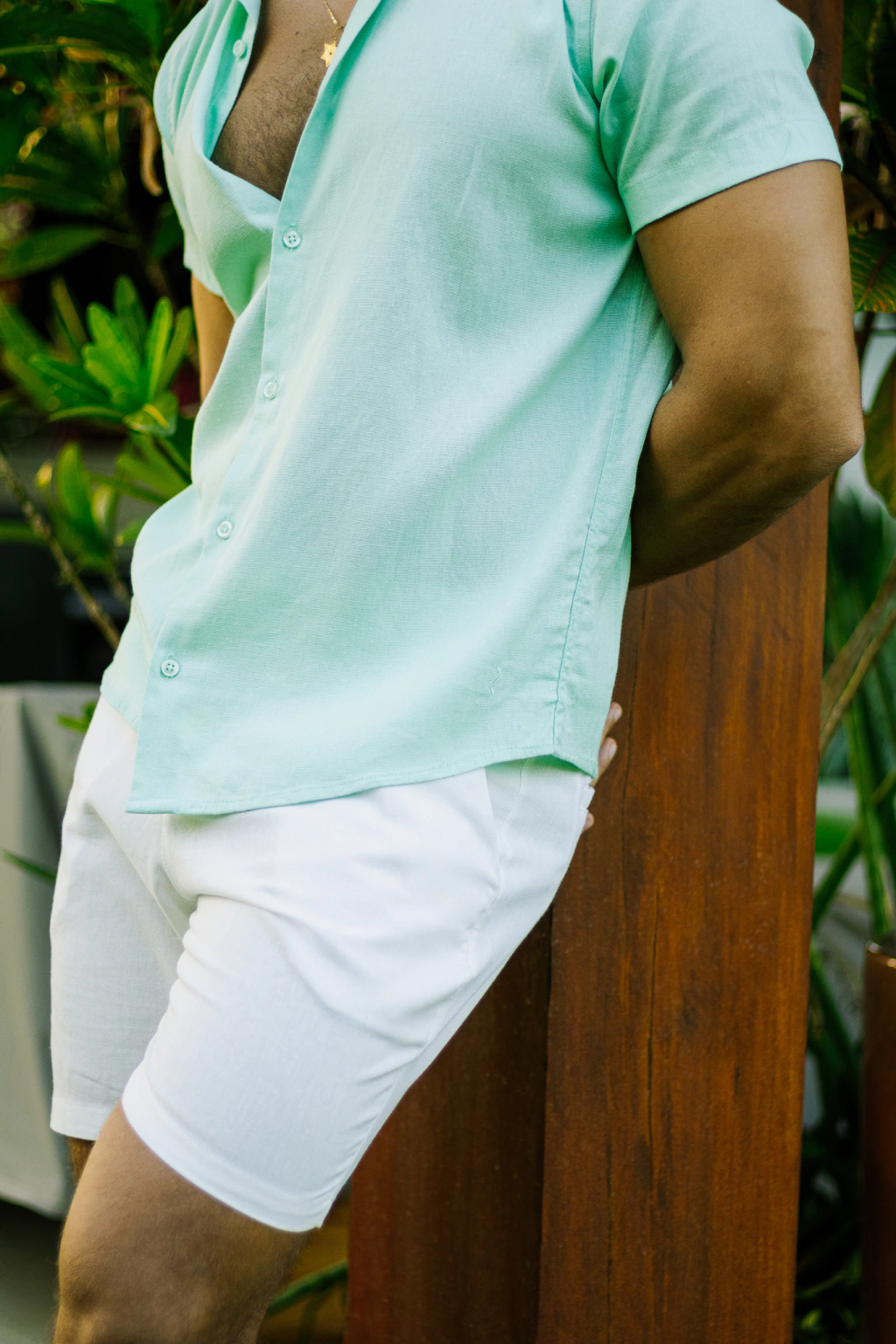 FORI - Camisa em linho manga curta