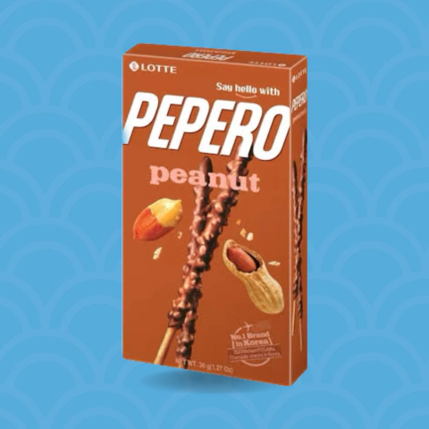Pepero Peanut - Amendoim e Chocolate
