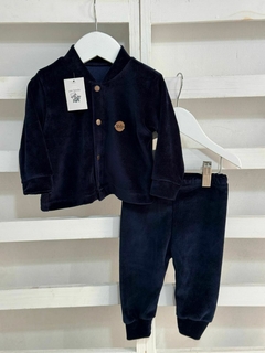conjunto de plush liso azul marino