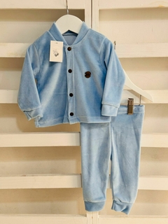 conjunto plush liso celeste - comprar online