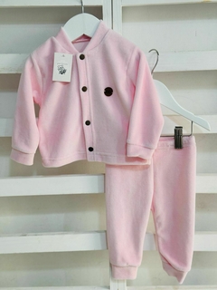 conjunto de plush liso rosa