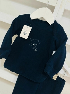 conjunto polar bordado oso azul marino - Per Bimbi