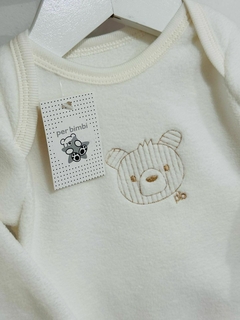 conjunto polar bordado oso natural - comprar online