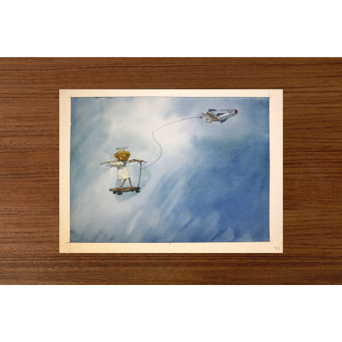 Ilustração original de Odilon Moraes para o poema “Para ir à Lua”, de Cecília Meireles, publicado no livro “Ou Isto ou Aquilo” - comprar online