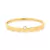 BRACELETE COM ESCAMAS LISO E CRISTAL BANHADO A OURO - comprar online